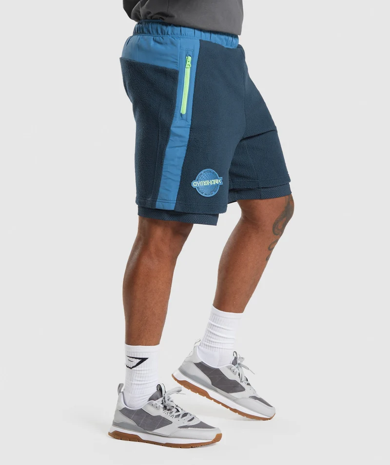 Gymshark Vibes 9" Shorts - Navy/Lakeside Blue