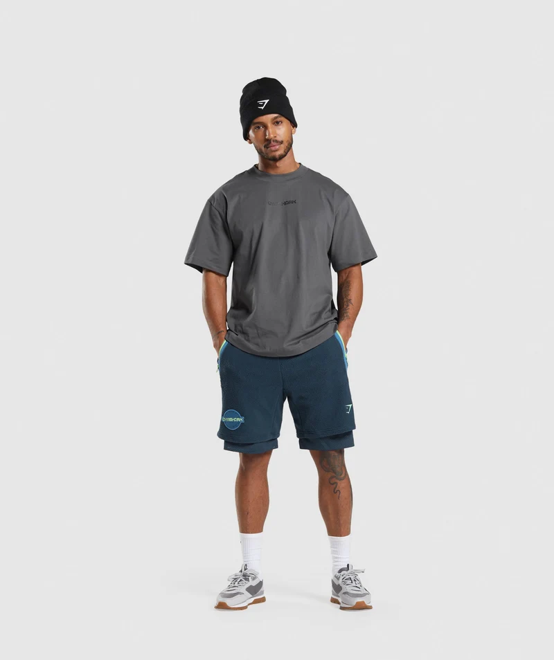 Gymshark Vibes 9" Shorts - Navy/Lakeside Blue