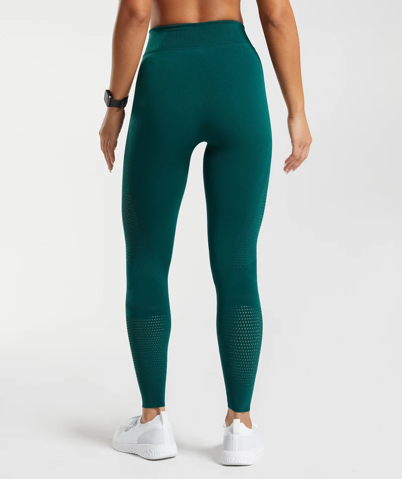 Gymshark Warp Knit Leggings - Green