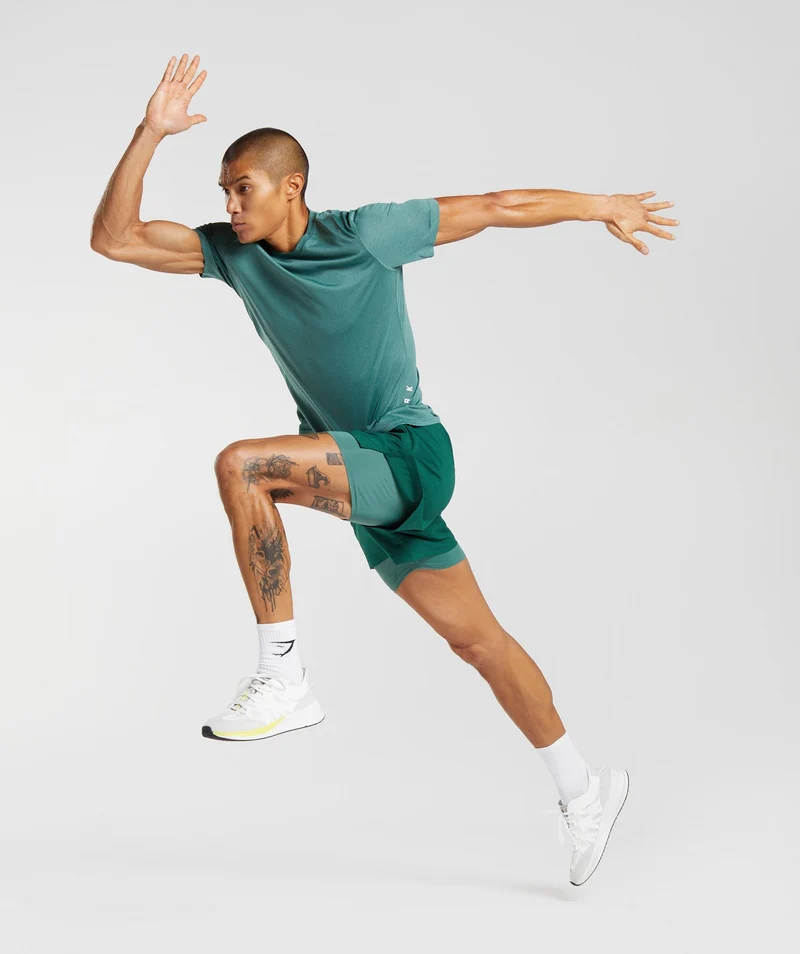 Gymshark Sport 5" 2-in-1 Shorts - Woodland Green/Hoya Green