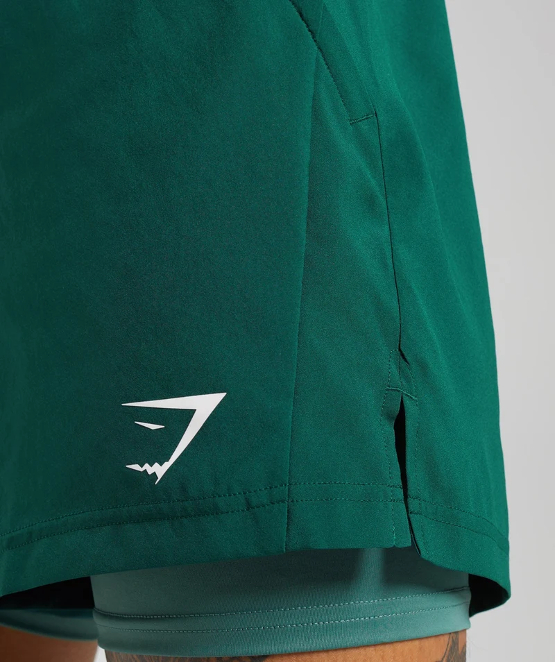 Gymshark Sport 5" 2-in-1 Shorts - Woodland Green/Hoya Green