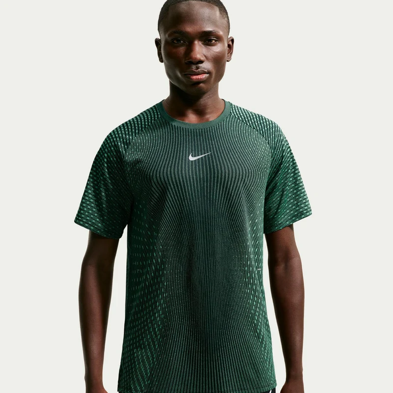 Stride Laufshirt Herren - oliv, schwarz