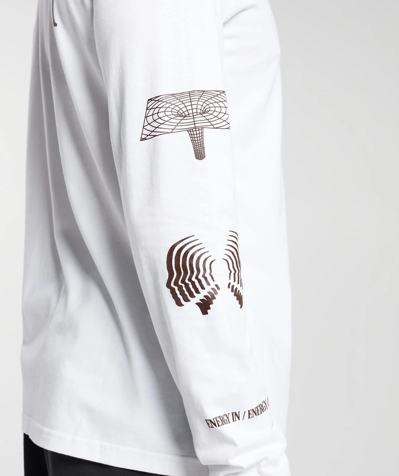 Gymshark Hybrid Wellness Long Sleeve T-Shirt - White