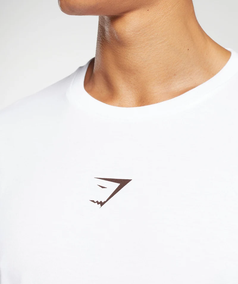 Gymshark Hybrid Wellness Long Sleeve T-Shirt - White