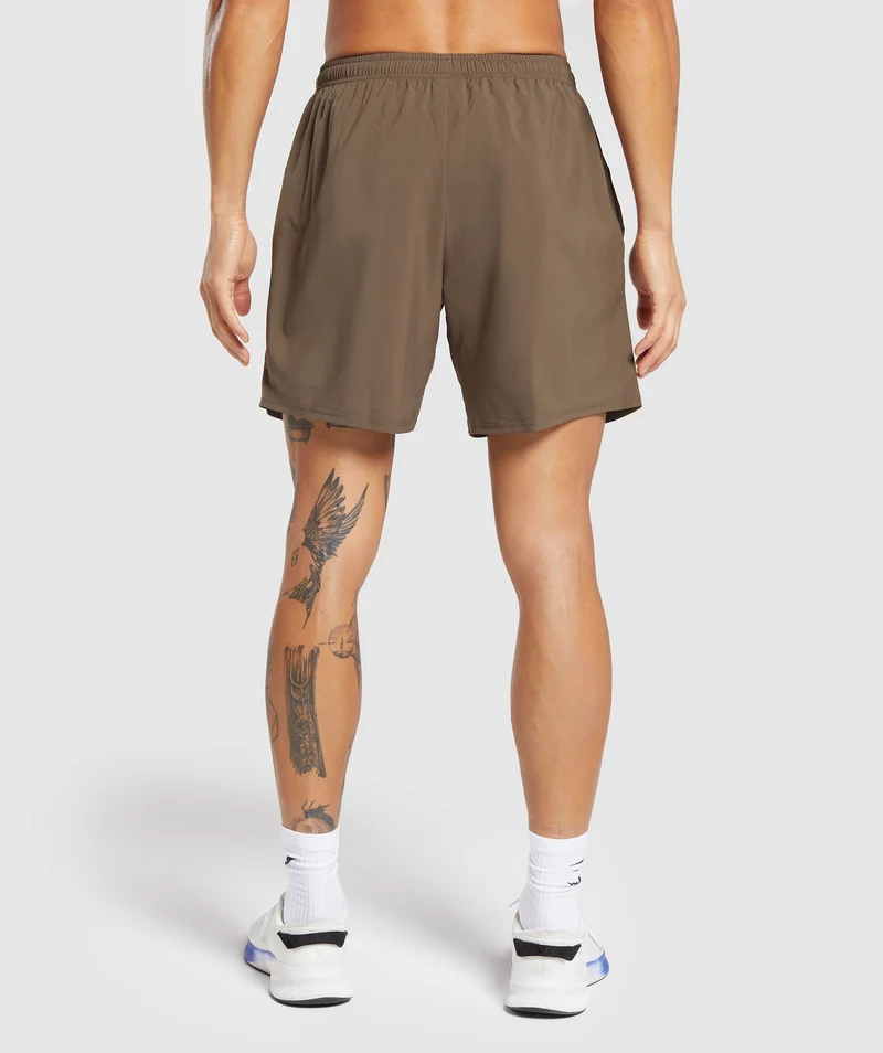 Gymshark Hybrid Wellness 7" Short - Penny Brown