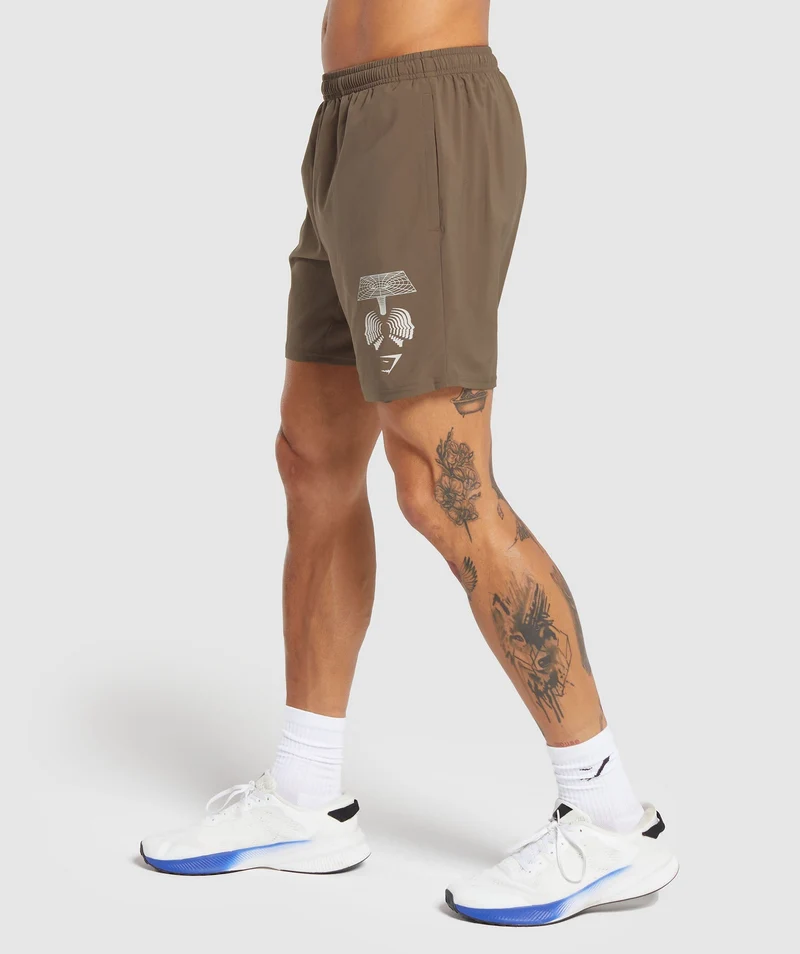 Gymshark Hybrid Wellness 7" Short - Penny Brown