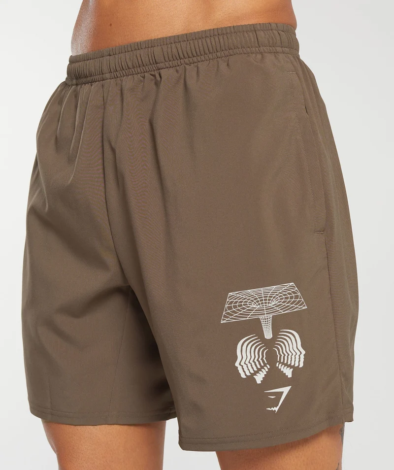 Gymshark Hybrid Wellness 7" Short - Penny Brown