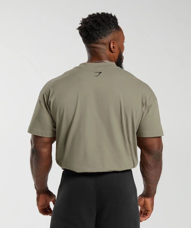 Gymshark Pump Cover T-Shirt - Linen Brown