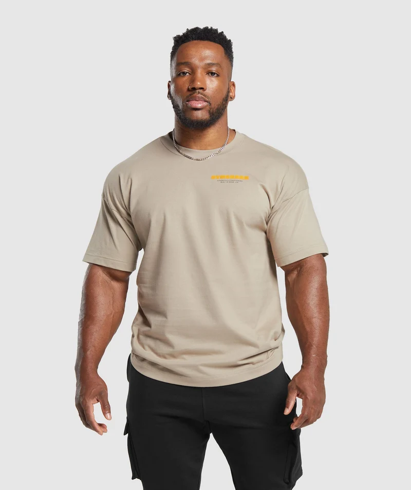 Gymshark Heavy Metal T-Shirt - Sand Brown