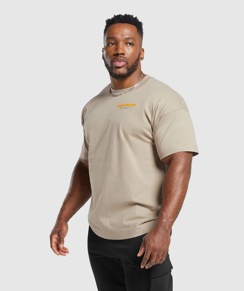 Gymshark Heavy Metal T-Shirt - Sand Brown