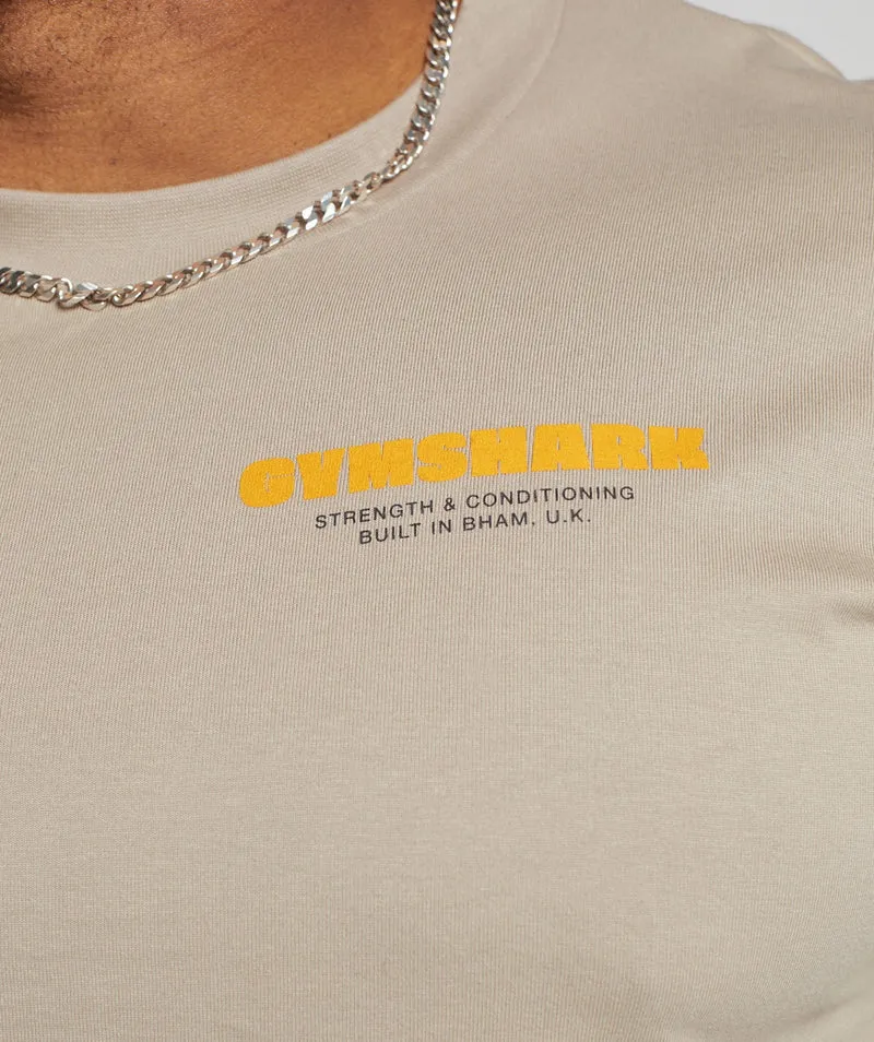 Gymshark Heavy Metal T-Shirt - Sand Brown