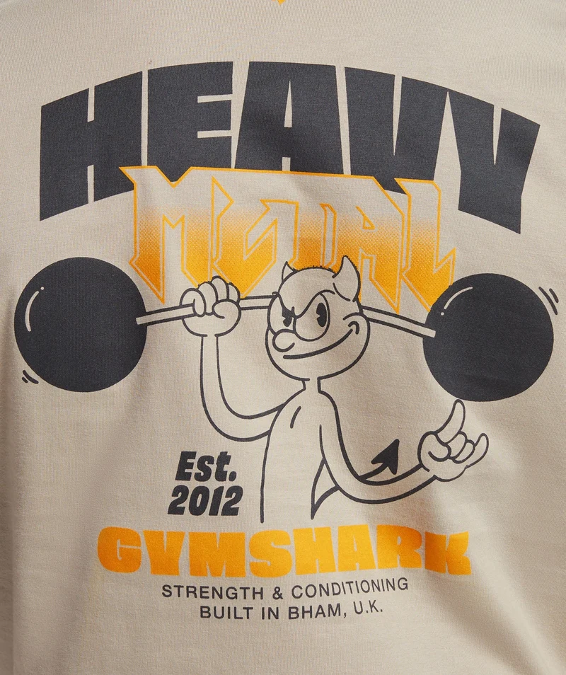 Gymshark Heavy Metal T-Shirt - Sand Brown