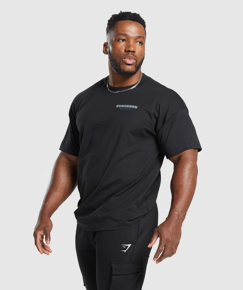 Gymshark Heavy Metal T-Shirt - Black