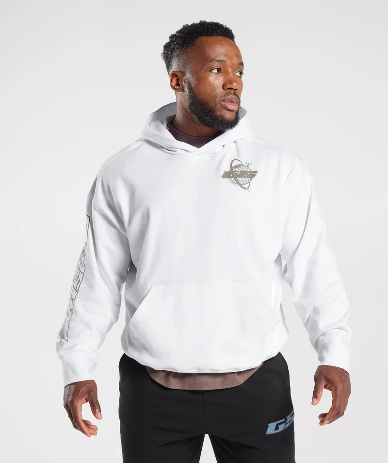 Gymshark Intergalactic Lifting Hoodie - White