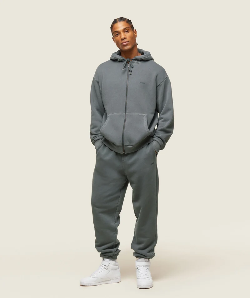 Gymshark Lifestyle Relaxed Zip Hoodie - Slate Teal