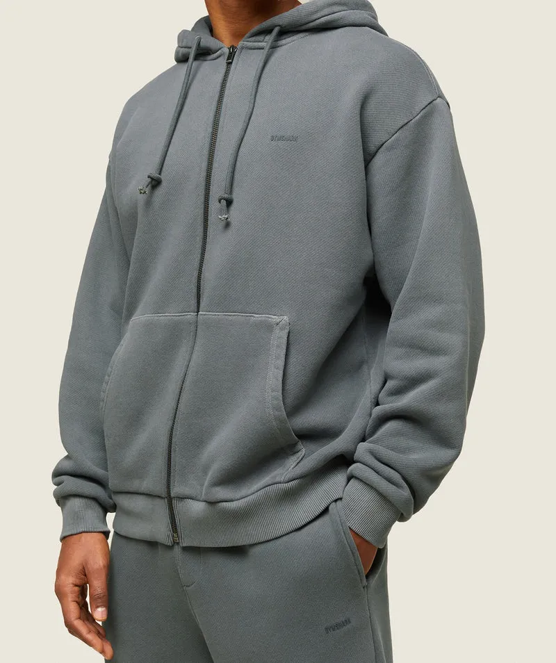 Gymshark Lifestyle Relaxed Zip Hoodie - Slate Teal
