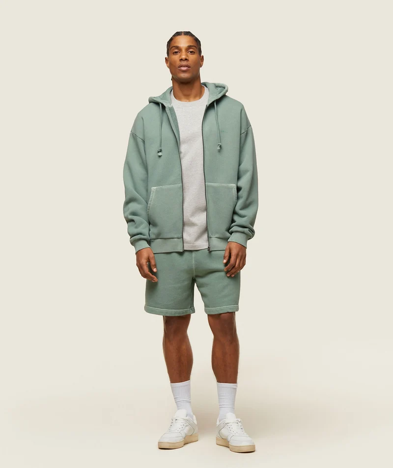 Gymshark Lifestyle Relaxed Zip Hoodie - Dollar Green