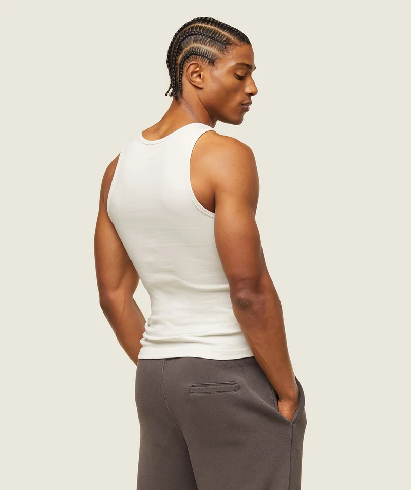 Gymshark Lifestyle Ribbed Tank - Soft White