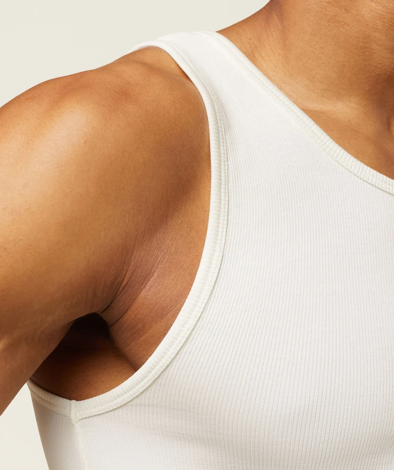 Gymshark Lifestyle Ribbed Tank - Soft White