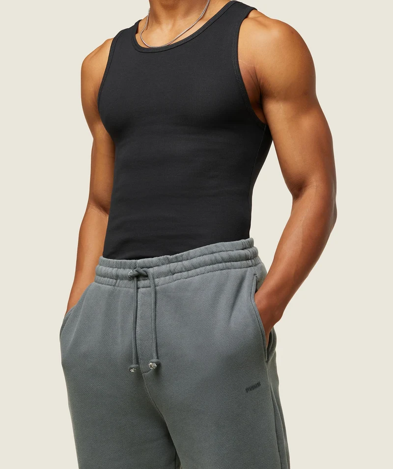 Gymshark Lifestyle Ribbed Tank - Black
