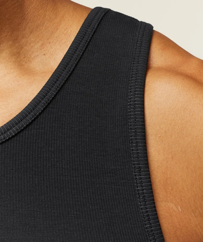 Gymshark Lifestyle Ribbed Tank - Black