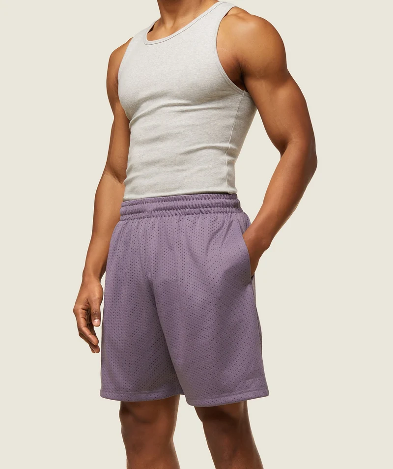 Gymshark Lifestyle Basketball Shorts - Fog Purple