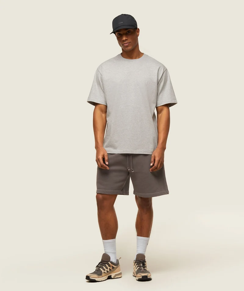 Gymshark Lifestyle Relaxed T-Shirt - Light Grey Core Marl