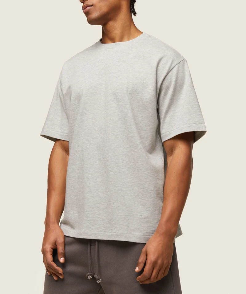 Gymshark Lifestyle Relaxed T-Shirt - Light Grey Core Marl