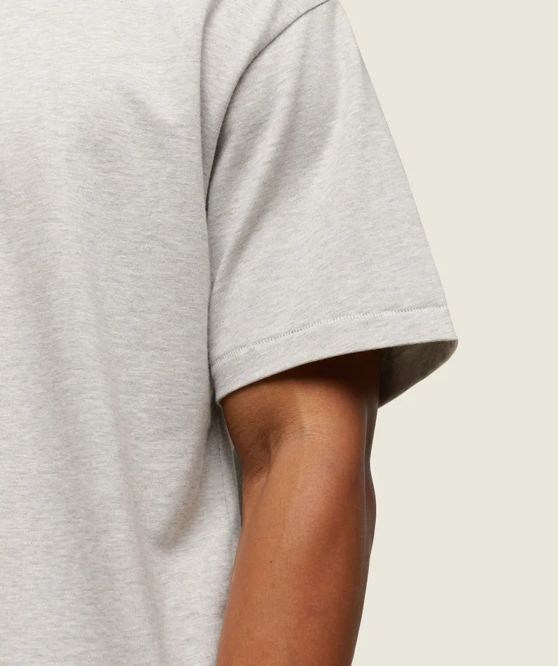 Gymshark Lifestyle Relaxed T-Shirt - Light Grey Core Marl