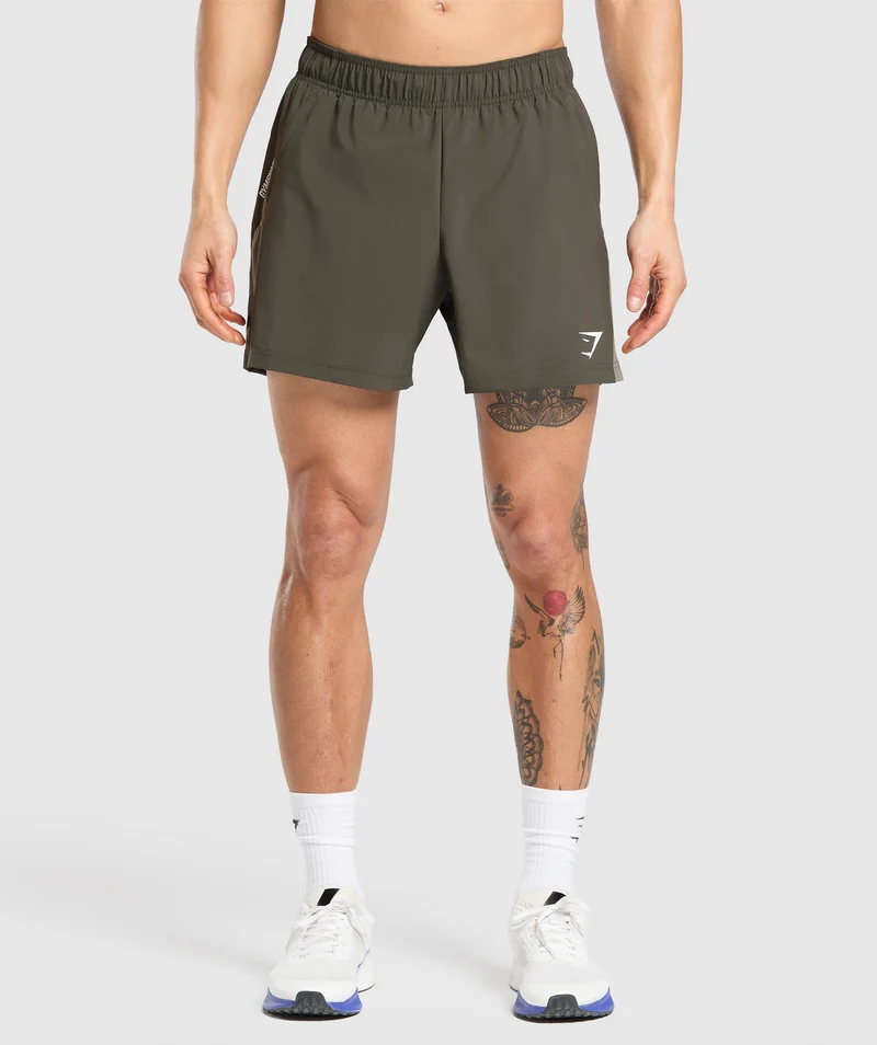 Gymshark Sport 5" Shorts - Strength Green/Utility Green