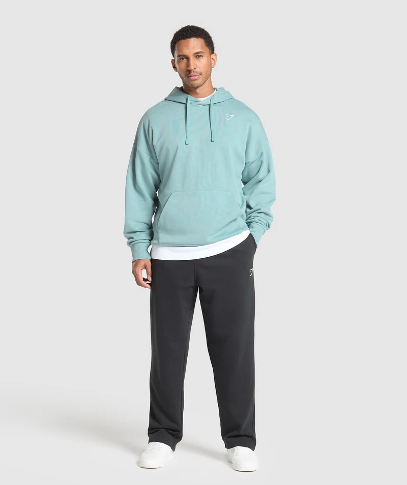 Gymshark Crest Oversized Hoodie - Rest Blue