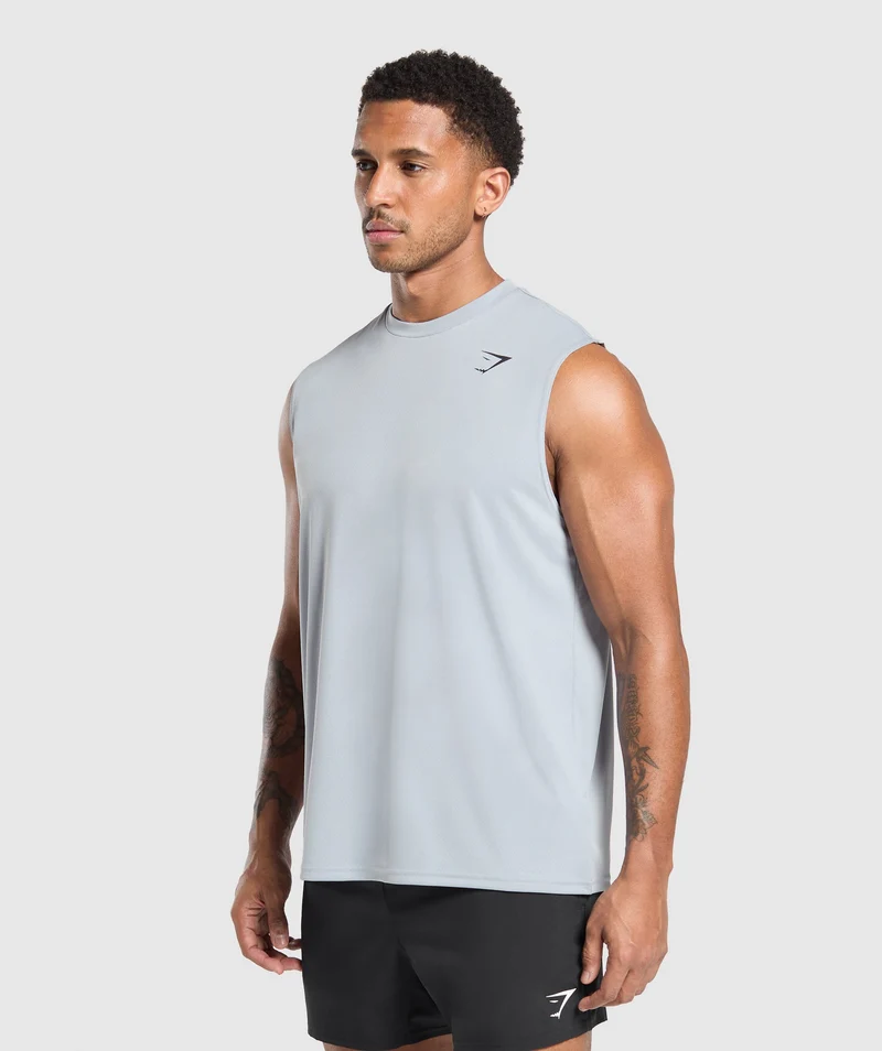 Gymshark Oversized Performance Tank - Metal Purple