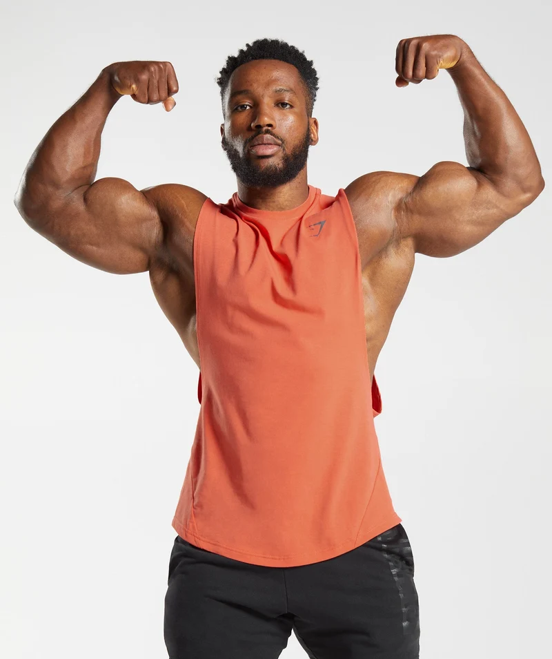 Gymshark Bold Drop Arm Tank - Orange