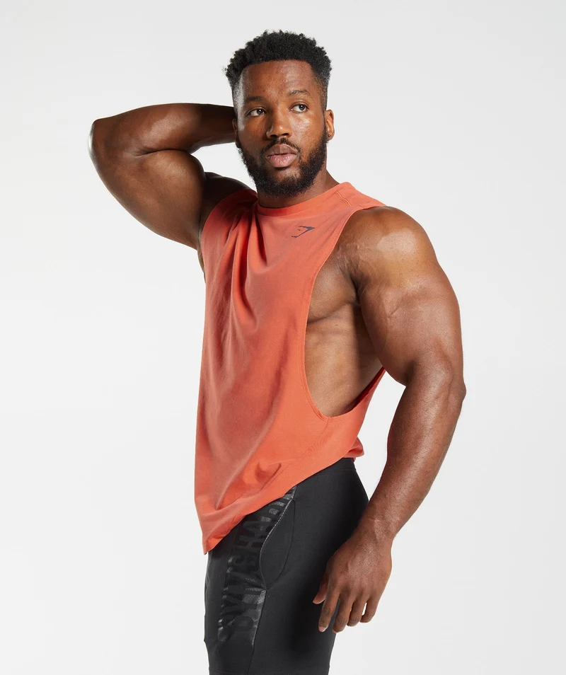 Gymshark Bold Drop Arm Tank - Orange