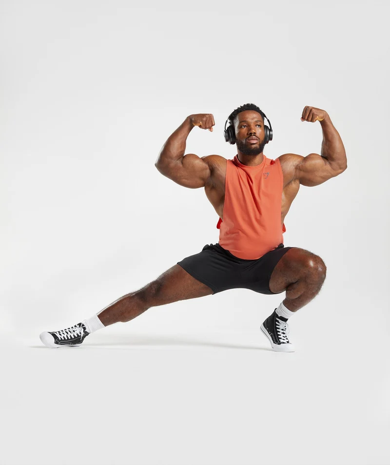 Gymshark Bold Drop Arm Tank - Orange