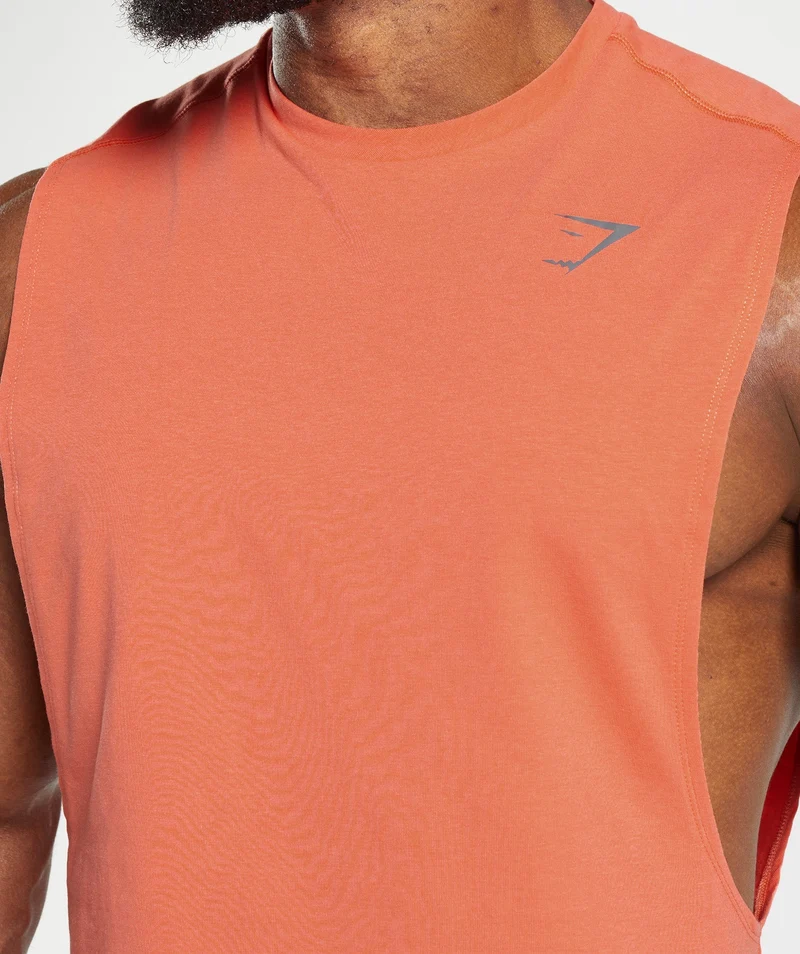 Gymshark Bold Drop Arm Tank - Orange