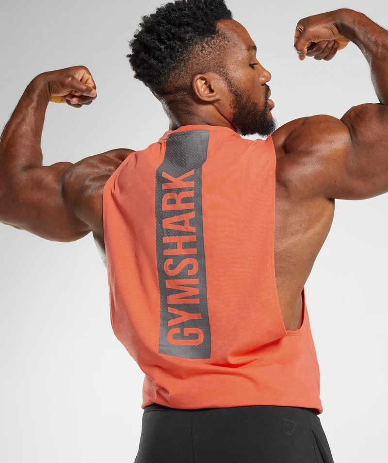 Gymshark Bold Drop Arm Tank - Orange