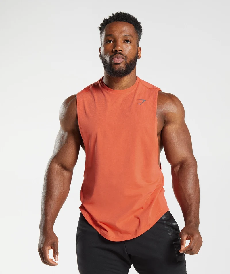 Gymshark Bold Drop Arm Tank - Orange