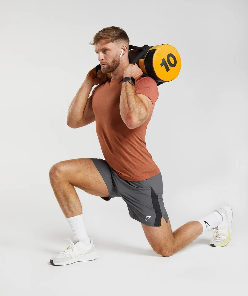 Gymshark Sport Seamless T-Shirt - Persimmon Red/Warm Brown