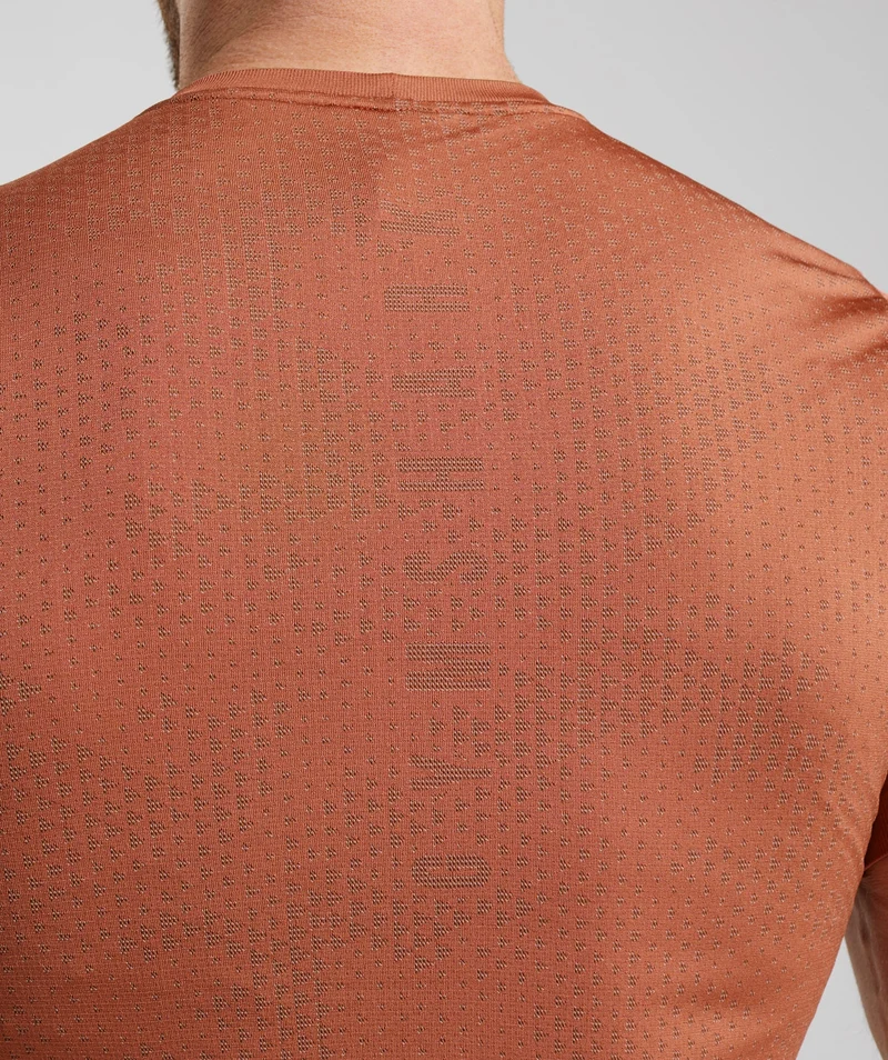 Gymshark Sport Seamless T-Shirt - Persimmon Red/Warm Brown