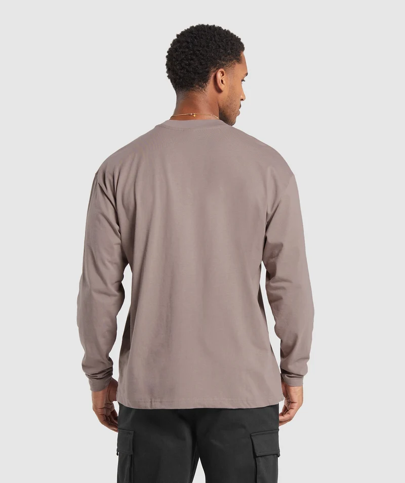 Gymshark Rest Day Sweats Long Sleeve T-Shirt - Powder Mauve