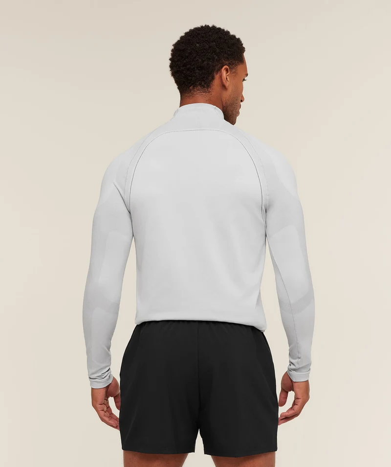 Gymshark Apex Seamless 1/4 Zip - Light Grey/Medium Grey