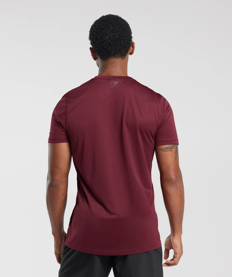 Gymshark Sport Short Sleeve T-Shirt - Plum Pink/Black Marl