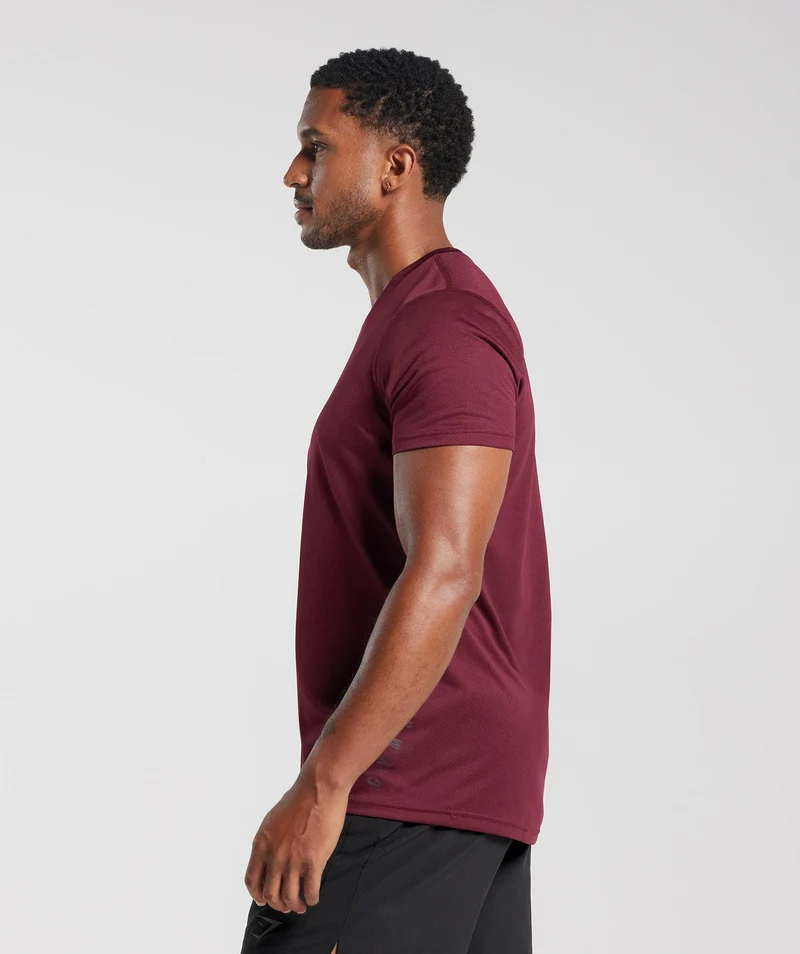 Gymshark Sport Short Sleeve T-Shirt - Plum Pink/Black Marl