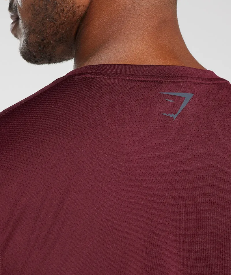 Gymshark Sport Short Sleeve T-Shirt - Plum Pink/Black Marl
