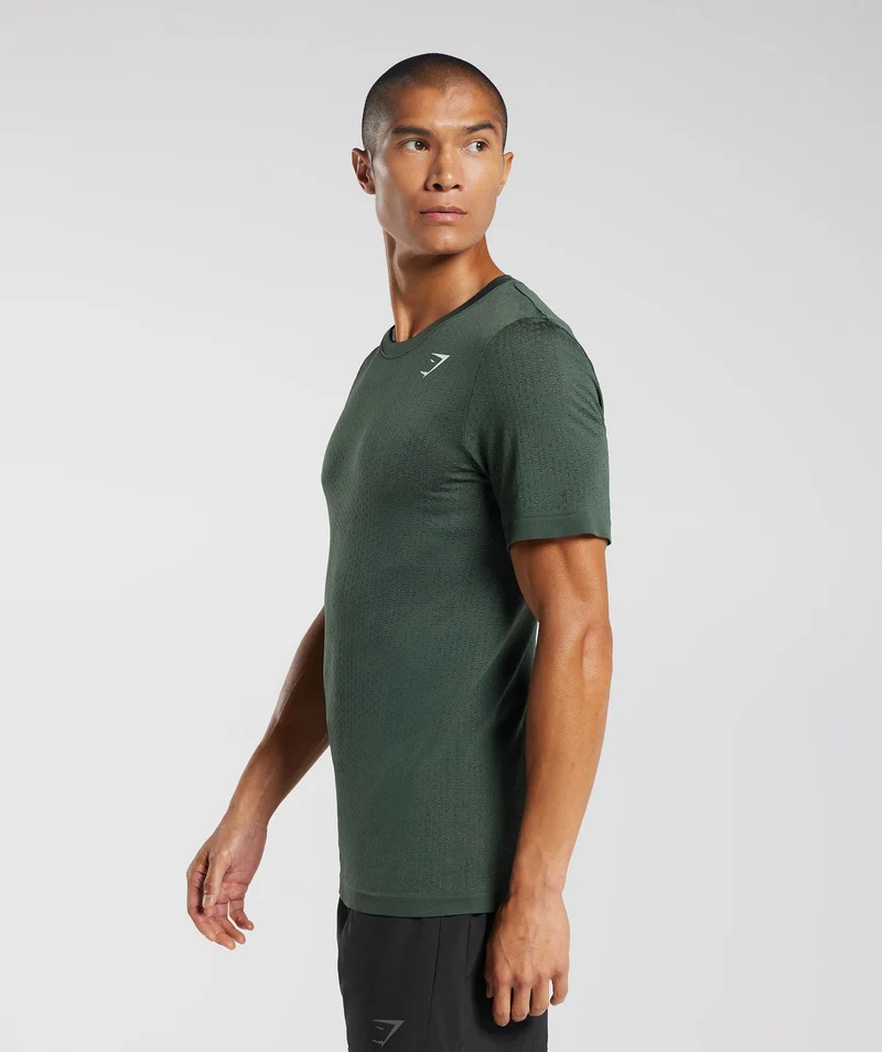 Gymshark Sport Seamless T-Shirt - Fog Green/Black