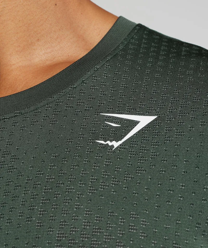 Gymshark Sport Seamless T-Shirt - Fog Green/Black