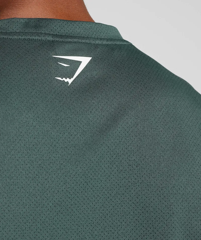 Gymshark Sport Short Sleeve T-Shirt - Fog Green/Black Marl