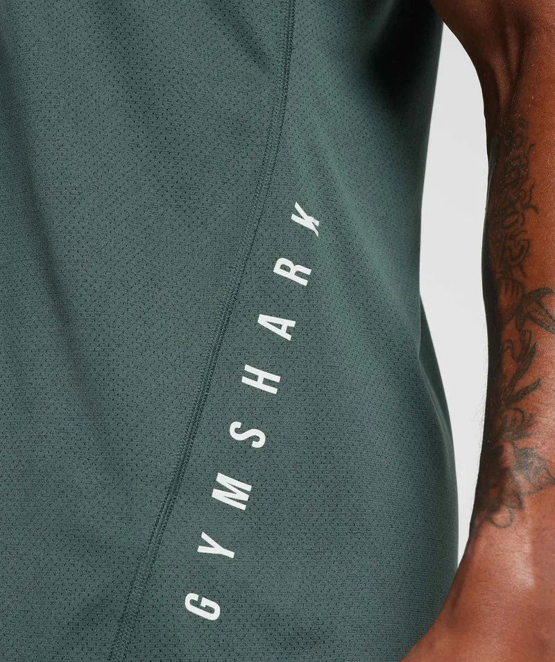 Gymshark Sport Short Sleeve T-Shirt - Fog Green/Black Marl