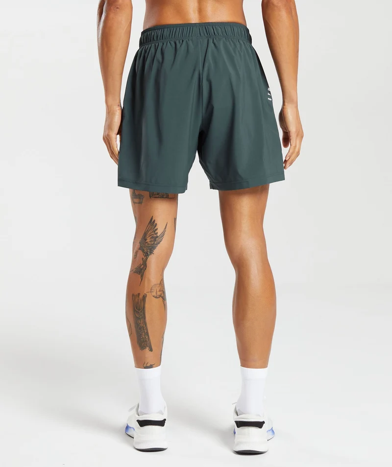 Gymshark Sport 7" Shorts - Fog Green/Black